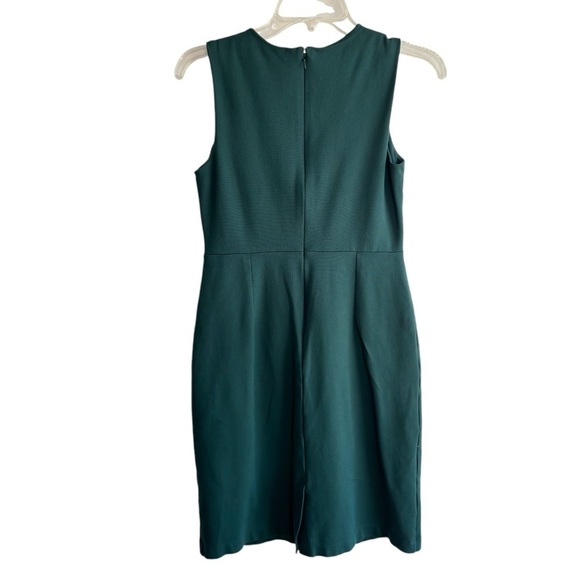 Lands End Sheath Dress Pockets Sleeveless Knit Stretch Jumper Size 4 Green EUC - Picture 5 of 15